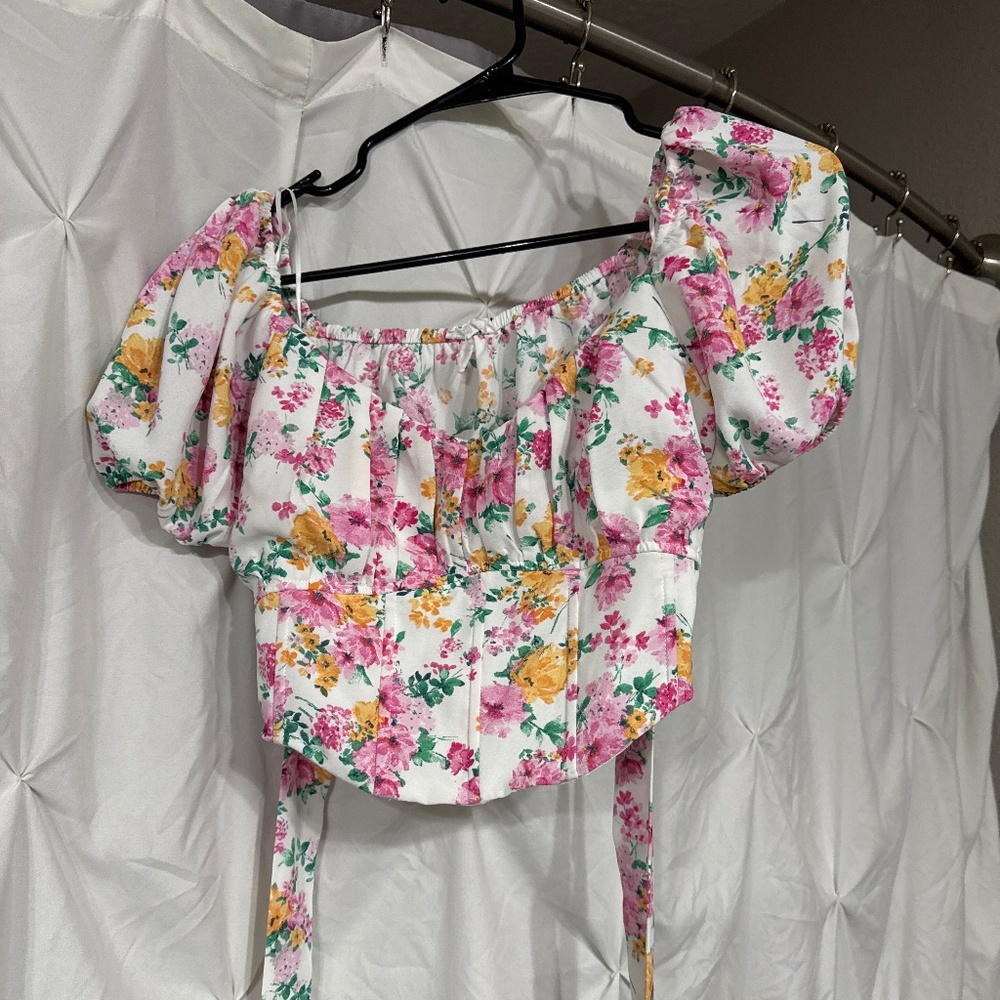 Floral corset top